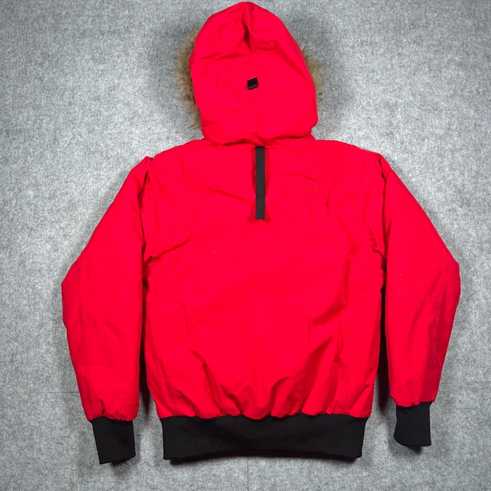 The North Face‎ jacket Womens Small Red hooded fur Down Insulated puffer quilt - Picture 11 of 16